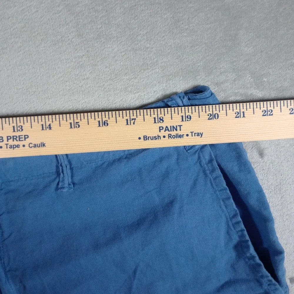 Polo Ralph Lauren Shorts Mens 40 Blue Linen Cotton Classic Fit Nautical Summer